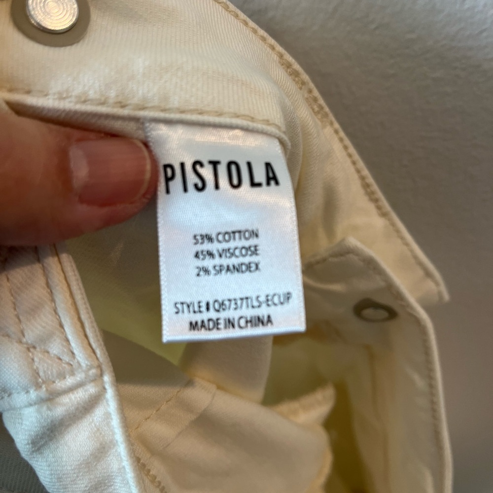 🆕 NWT-Pistola High Waisted Utility Pants - Off white cream color Size 27 Sku#58 - Picture 4 of 5